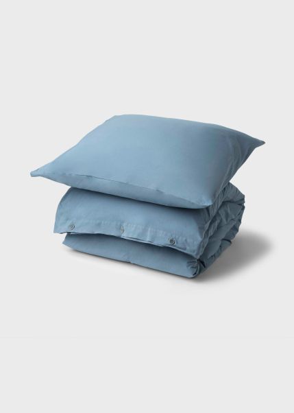 Bed Set - Plain - 140 X 200 + 60 X 70 - Light Blue Functional Bedding Home Klitmoller Collective