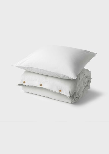 Klitmoller Collective Bed Set - Plain - 140 X 200 + 60 X 70 - White Home Bedding Cozy