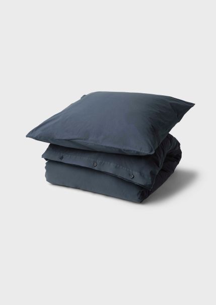 Home Bedding Manifest Bed Set - Plain - 140 X 220 + 60 X 70 - Navy Klitmoller Collective