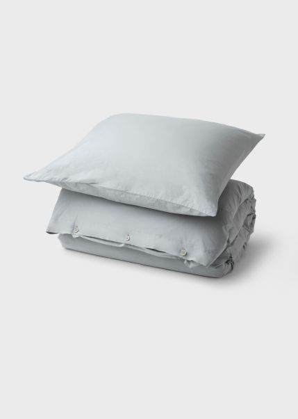 Bed Set - Plain - 140 X 220 + 80 X 80 - Pastel Grey Home Bedding Contemporary Klitmoller Collective