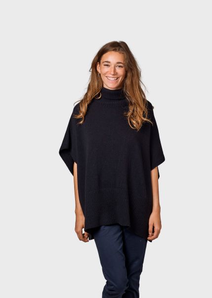 Klitmoller Collective Knitwear Intuitive Women Alba Knit Poncho - Black
