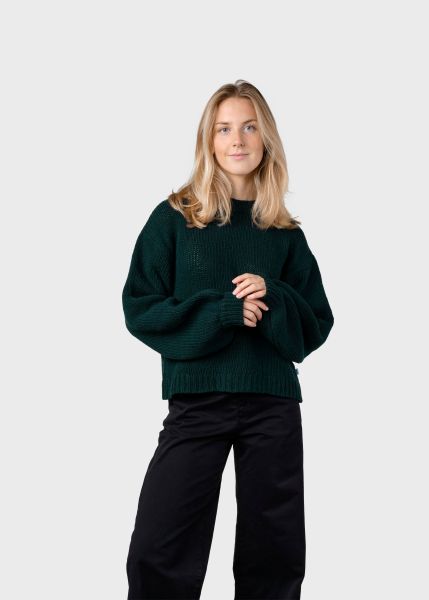 Women Knitwear Klitmoller Collective Sleek Fie Knit - Moss Green