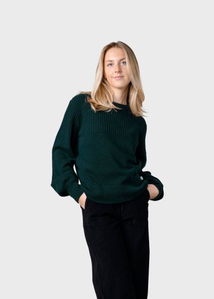 Rachel Knit - Moss Green Klitmoller Collective Bargain Knitwear Women