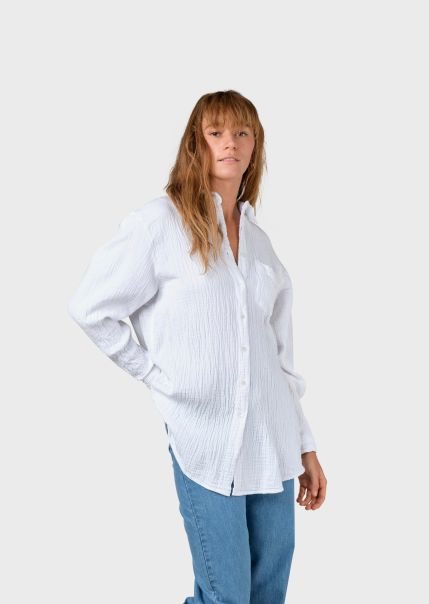 Dahlia Shirt - White Women Affordable Klitmoller Collective Shirts