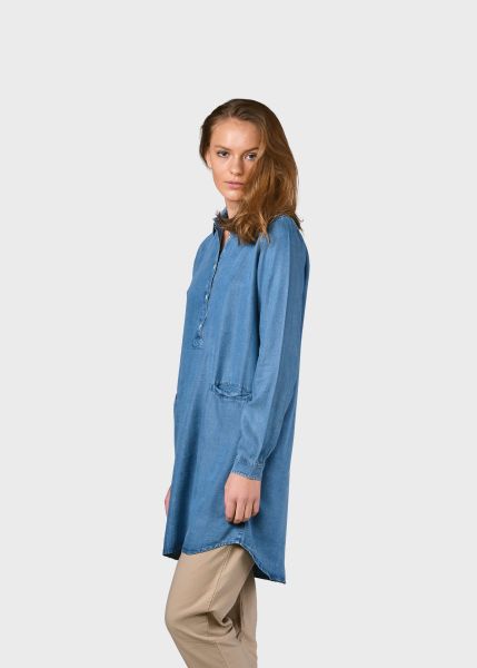 Women Klitmoller Collective Shirts Bargain Mathilde Chambrey Shirt - Light Blue