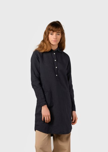 Shirts Women Klitmoller Collective Mathilde Linen Shirt - Navy Luxurious