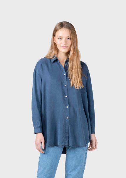 Shirts Popular Women Klitmoller Collective Ofelia Lyocell Shirt - Deep Blue