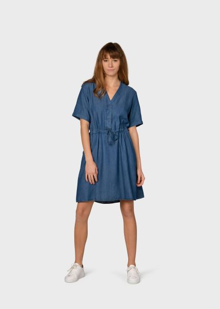 Dresses Bjørk Dress - Dark Blue Chambrey Discount Klitmoller Collective Women