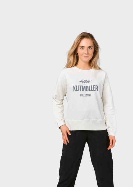 Sweatshirts Women Shop Klitmoller Collective Maja Logo Crew - Cream