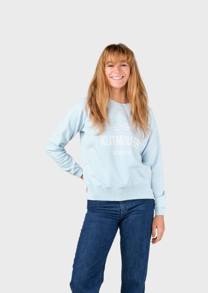 Maja Logo Crew - Light Blue Sweatshirts Women Limited Klitmoller Collective