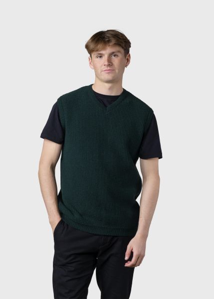 Premium Men Knitwear Klitmoller Collective Folke Knit Vest - Moss Green