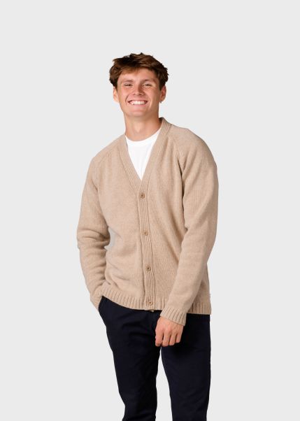 Knitwear Premium Leo Knit Cardigan - Sand Klitmoller Collective Men