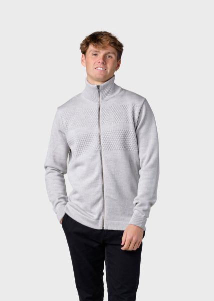 Marinus Knit Cardigan - Pastel Grey Popular Klitmoller Collective Men Knitwear