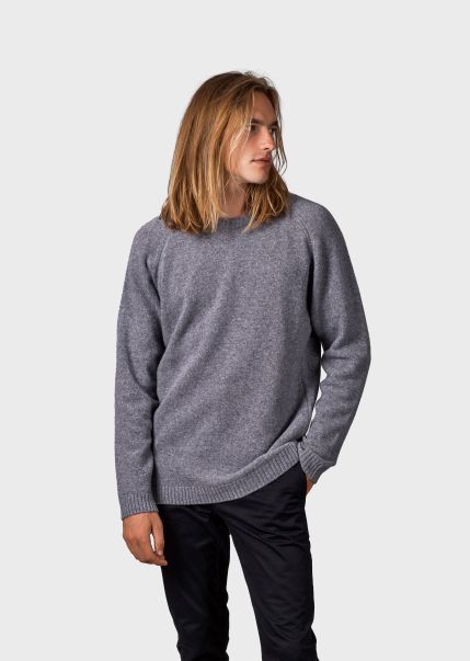 Knitwear Ole Knit - Light Grey Men Klitmoller Collective Quality
