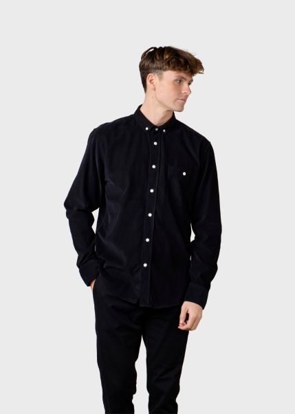Benjamin Corduroy Shirt - Black Klitmoller Collective Shirts Precision Men