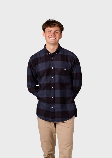 Shirts Cecil Shirt - Navy/Black Trendy Klitmoller Collective Men
