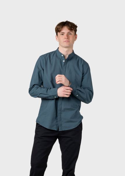 Simon Shirt - Moss Green Klitmoller Collective Shirts High Quality Men