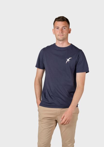 Liquidation Men T-Shirts Benoit Tee - Navy Klitmoller Collective