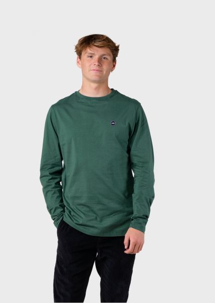Klitmoller Collective Men Linus Ls Tee - Moss Green T-Shirts Efficient