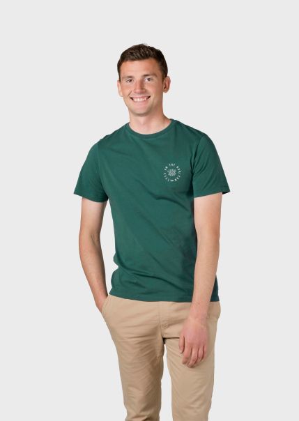 Klitmoller Collective Men Mico Tee - Moss Green Luxury T-Shirts