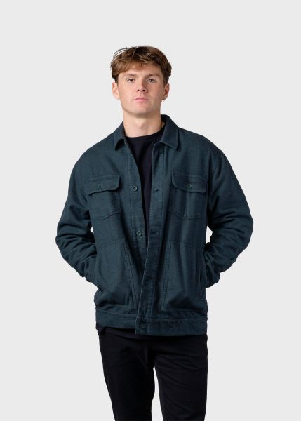 Men Classic Klitmoller Collective Niklas Lumber Overshirt - Moss Green Jackets