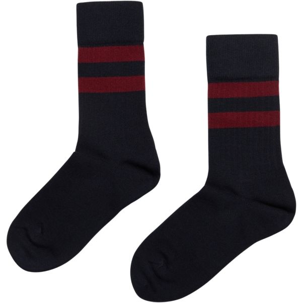 Accessories Klitmoller Collective Socks Retro Cotton Sock - Navy/Clay Red Clearance