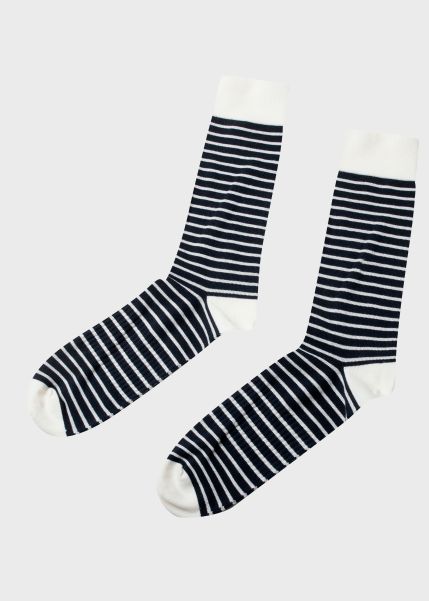 Sailor Cotton Sock - Cream/Navy Klitmoller Collective Accessories Socks 2024