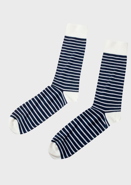 Socks Klitmoller Collective Limited Accessories Sailor Cotton Sock - Cream/Ocean